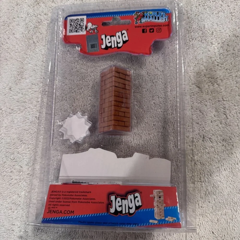 Worlds Smallest Jenga Miniature Game Includes 39 Game Pieces Ages 6+ Yes It Work - Picture 2 of 2